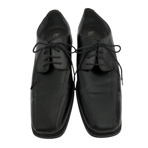 JF J. Ferrar Men's Black Derby Lace-Up Oxford Dress Shoes- Big & Tall - Picture 1 of 8